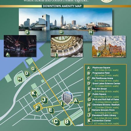Апартаменты Heart Of Dt - Pool & Steam At Playhouse Square 315 Кливленд Экстерьер фото